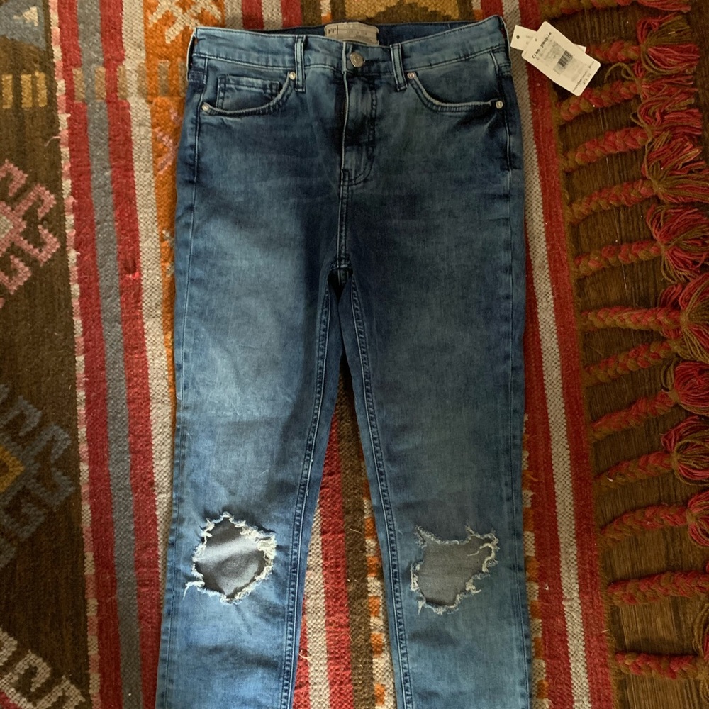 Free People High Rise Busted Skinny Jeans